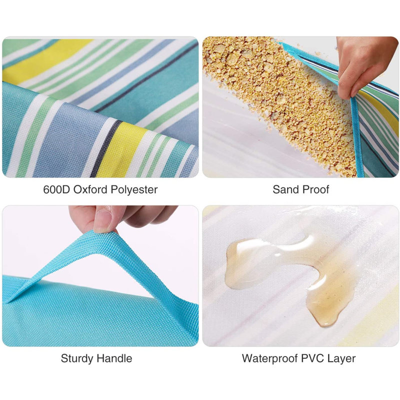 REDCAMP Outdoor Waterproof Oxford Picnic Blanket, Service for 4 Wayfair